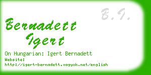 bernadett igert business card